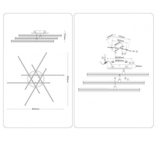 Потолочный светильник Ambrella Light Comfort LineTech FL6252