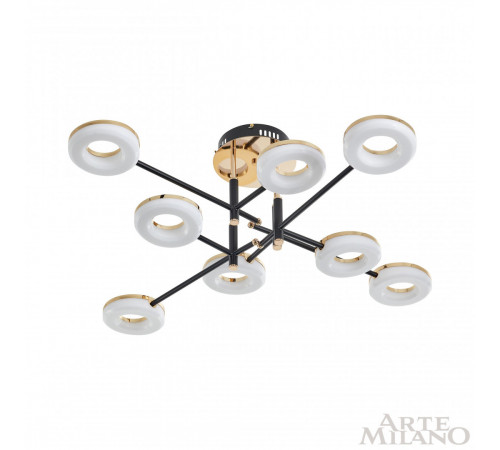 Потолочная светильник Arte Milano Ferrara 272999/8 BK/GD