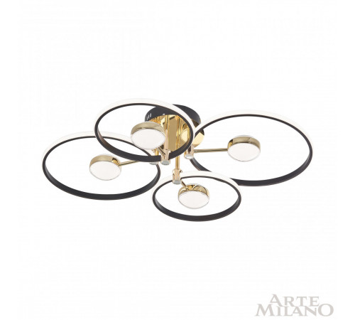 Потолочный светильник Arte Milano Ferrara 276140/4+4 BK/GD
