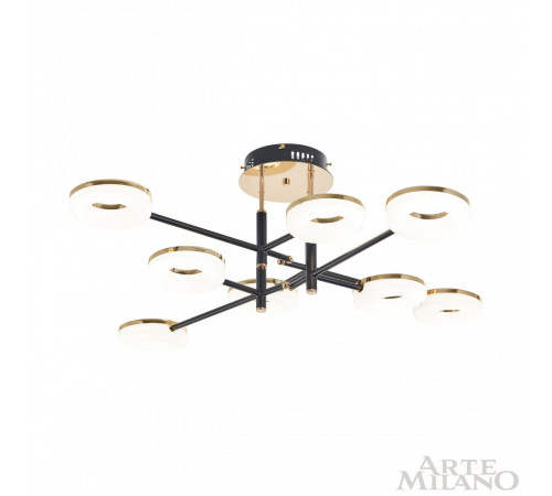 Потолочная светильник Arte Milano Ferrara 272999/8 BK/GD
