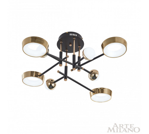 Потолочный светильник Arte Milano Ferrara 273299/8 BK/GD