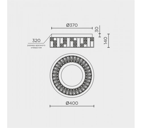 Потолочный светильник Modelux ML.2400.400 GD