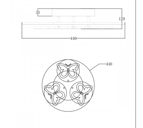 Потолочный светильник Escada Butterfly 10272/6LED