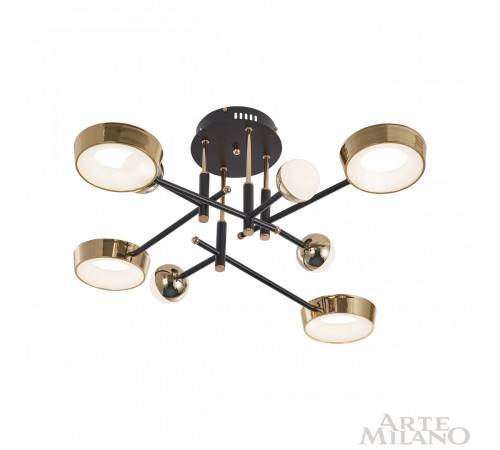 Потолочный светильник Arte Milano Ferrara 273299/8 BK/GD