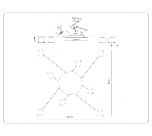 Потолочный светильник Ambrella Light Comfort Style GX53 FL51760