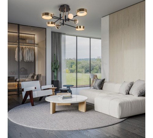 Потолочный светильник Arte Milano Ferrara 273299/8 BK/GD