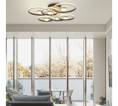 Потолочный светильник Arte Milano Ferrara 276140/6+6 BK/GD