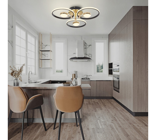 Потолочный светильник Arte Milano Ferrara 276140/3+3 BK/GD