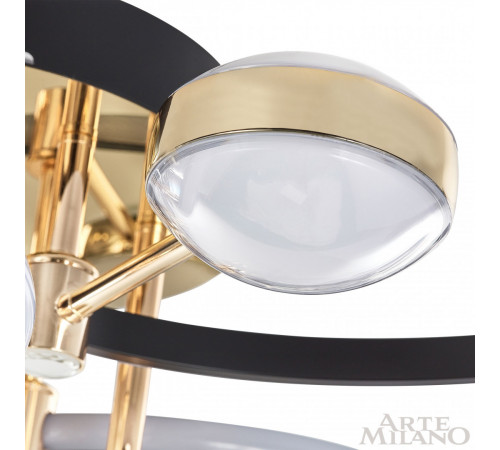 Потолочный светильник Arte Milano Ferrara 276140/3+3 BK/GD