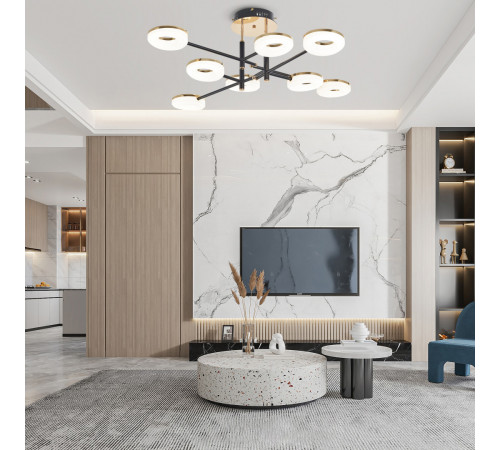 Потолочная светильник Arte Milano Ferrara 272999/8 BK/GD