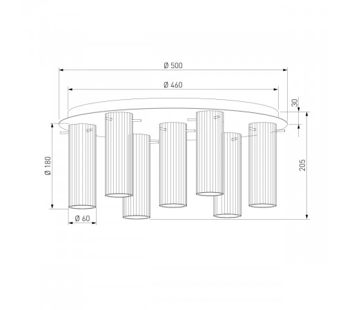 Потолочный светильник Eurosvet Merge 502111/7 хром a071916