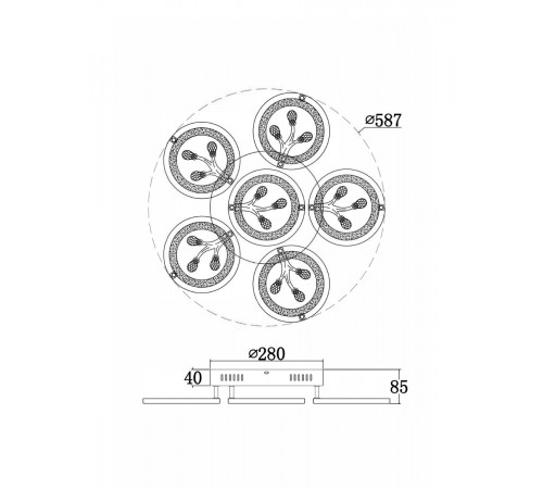 Потолочный светильник Freya Bodge FR10017CL-L92W