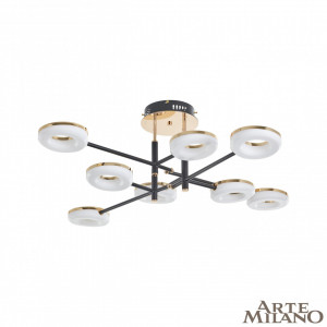 Потолочная светильник Arte Milano Ferrara 272999/8 BK/GD