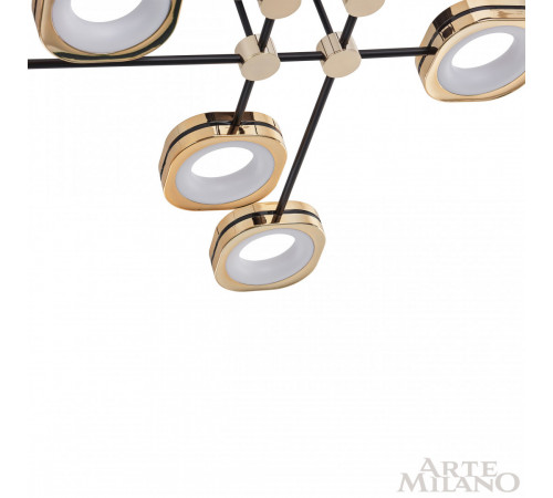 Потолочный светильник Arte Milano Ferrara 277999/8 BK/GD