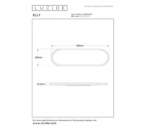 Потолочный светильник Lucide Elly 07121/24/30