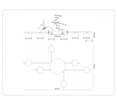 Потолочный светильник Ambrella Light Comfort Style GX53 FL51755