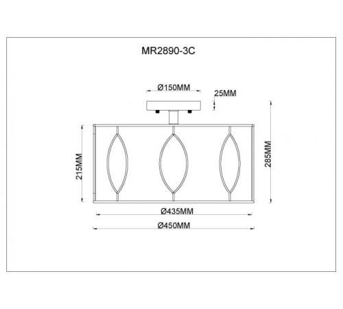Потолочный светильник MyFar Этери MR2890-3C