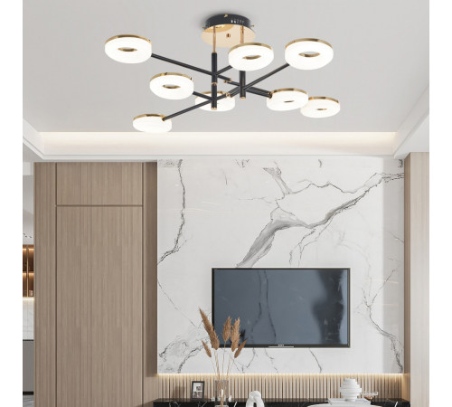 Потолочная светильник Arte Milano Ferrara 272999/8 BK/GD