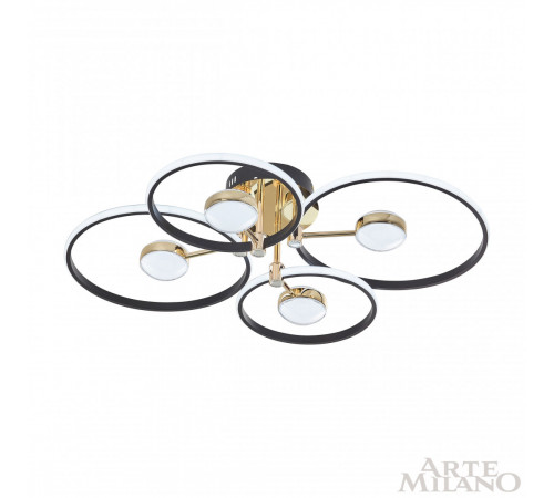 Потолочный светильник Arte Milano Ferrara 276140/4+4 BK/GD