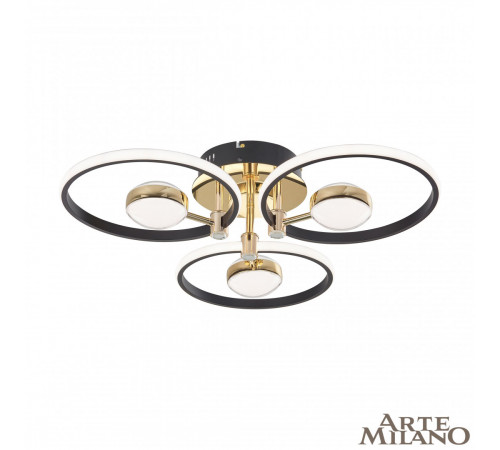 Потолочный светильник Arte Milano Ferrara 276140/3+3 BK/GD