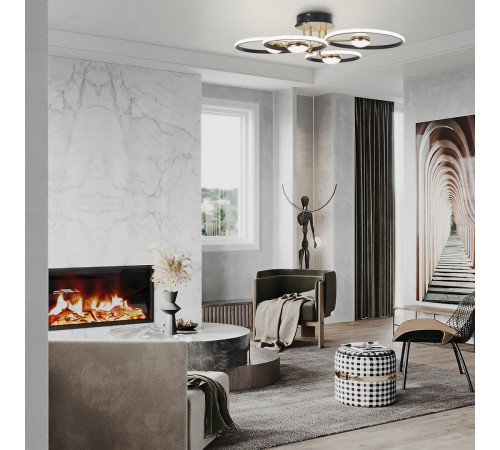 Потолочный светильник Arte Milano Ferrara 276140/4+4 BK/GD