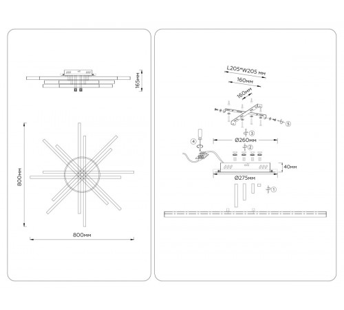 Потолочный светильник Ambrella Light Comfort LineTech FL6275