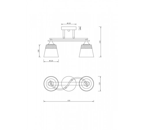 Потолочный светильник Freya Glasses FR5156PL-02WG