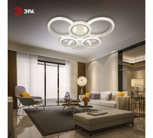 Потолочный светильник Эра Модерн Ring CLL-1-90W 3K-6,5K RC WH