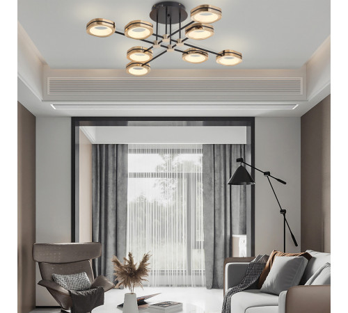 Потолочный светильник Arte Milano Ferrara 277999/8 BK/GD