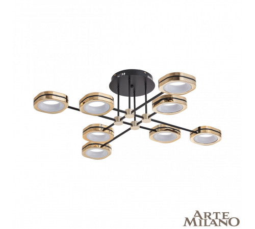 Потолочный светильник Arte Milano Ferrara 277999/8 BK/GD