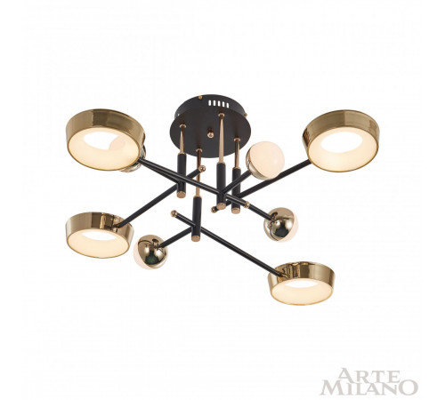 Потолочный светильник Arte Milano Ferrara 273299/8 BK/GD