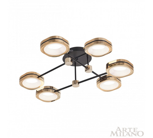Потолочный светильник Arte Milano Ferrara 277999/6 BK/GD