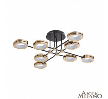 Потолочный светильник Arte Milano Ferrara 277999/8 BK/GD