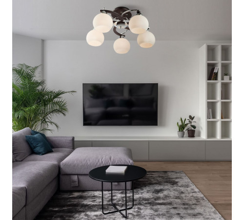 Потолочный светильник Eurosvet 9654/5 хром/черный 00000065865