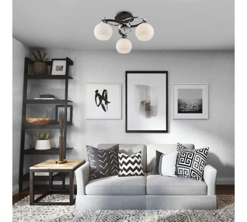 Потолочный светильник Eurosvet 9654/3 хром/черный 00000065862