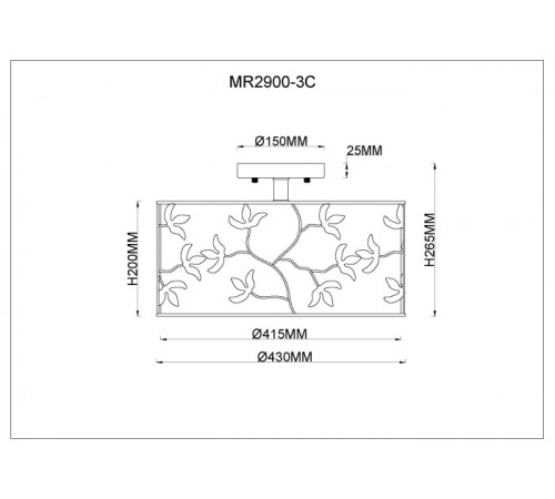 Потолочный светильник MyFar Ясмина MR2900-3C