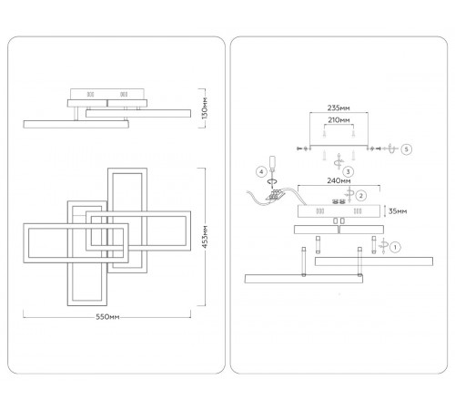 Потолочный светильник Ambrella Light Acrylica Disk FA1001