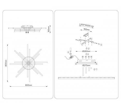 Потолочный светильник Ambrella Light Comfort LineTech FL6276