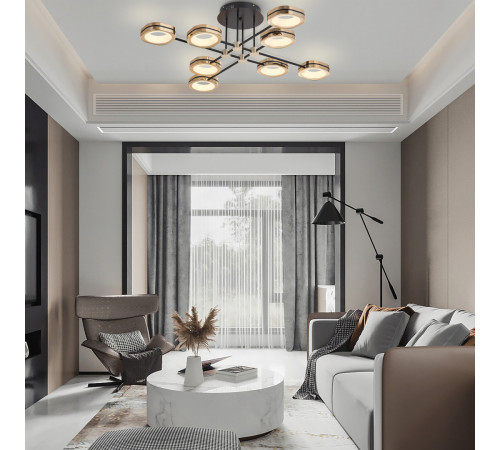 Потолочный светильник Arte Milano Ferrara 277999/8 BK/GD