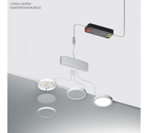 Комплект со светильником Lightstar Mobiled 12V 13W 750LM 036240-5 (036240-5+412036+036010)