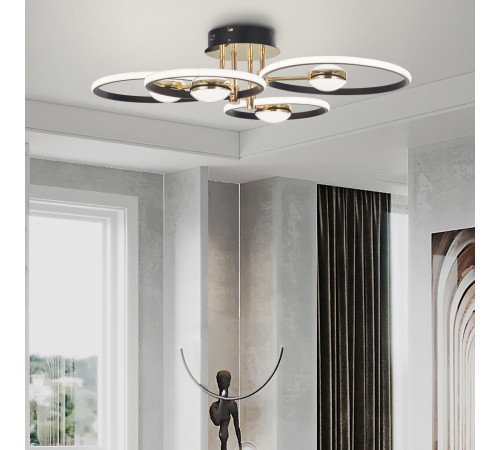 Потолочный светильник Arte Milano Ferrara 276140/4+4 BK/GD