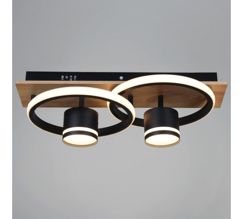Потолочный светильник Reluce 29560-0.3-2+2 BK+WOOD