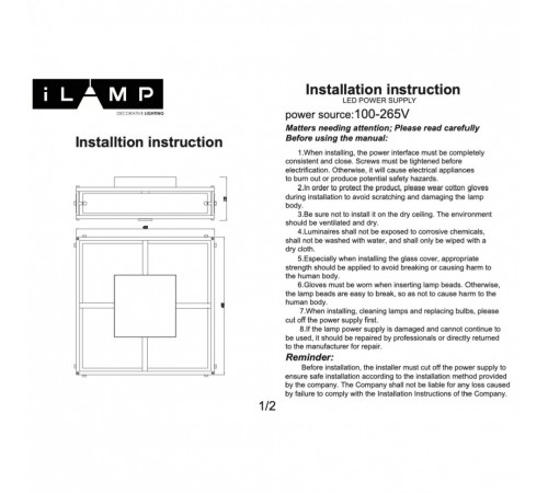 Потолочный светильник iLamp Dice 901X-4 CR