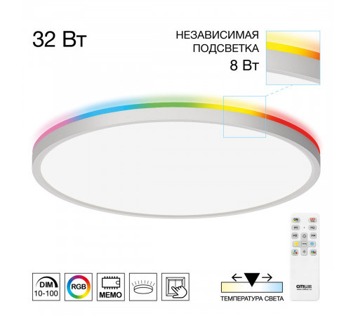 Потолочный светильник Citilux Norma LED RGB CL749400