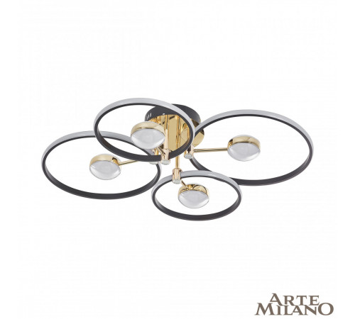 Потолочный светильник Arte Milano Ferrara 276140/4+4 BK/GD