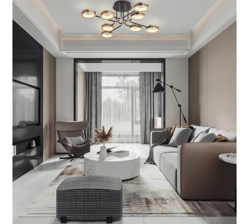 Потолочный светильник Arte Milano Ferrara 277999/8 BK/GD