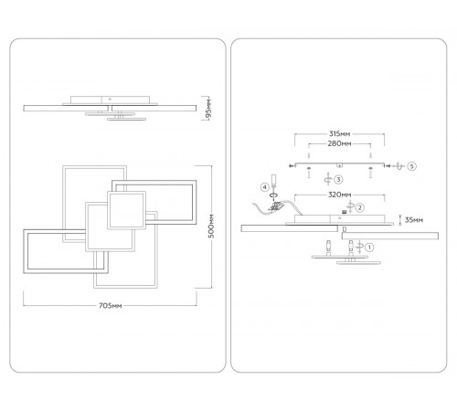 Потолочный светильник Ambrella Light Acrylica Disk FA1032