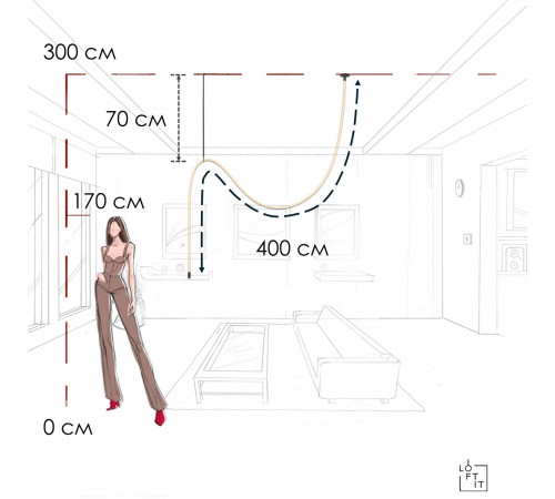 Потолочный светильник Loft IT Thread 10388C Black Потолочный светильник Loft IT Thread 10388C Black