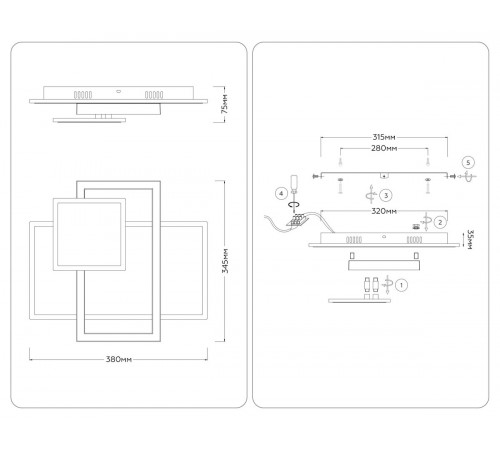Потолочный светильник Ambrella Light Acrylica Disk FA1021