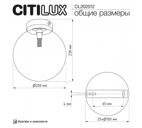 Потолочный светильник Citilux Orton CL202512 Потолочный светильник Citilux Orton CL202512